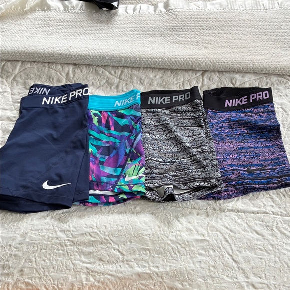Nike Pants - Nike Pro Women's Performance Shorts - Navy, Teal/Purple, Gray, Purple/Blue